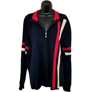 ☆Ben Sherman Black Sweater with Red and Cream Accents☆
